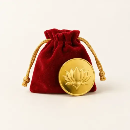 24K Lotus Gold Coin, 10 g